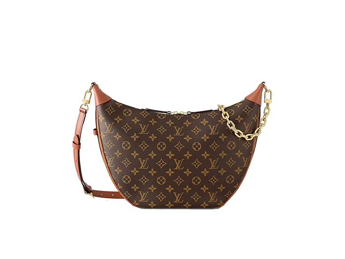 Túi Đeo Chéo Nữ Louis Vuitton LV Loop Hobo Monogram Canvas Brown