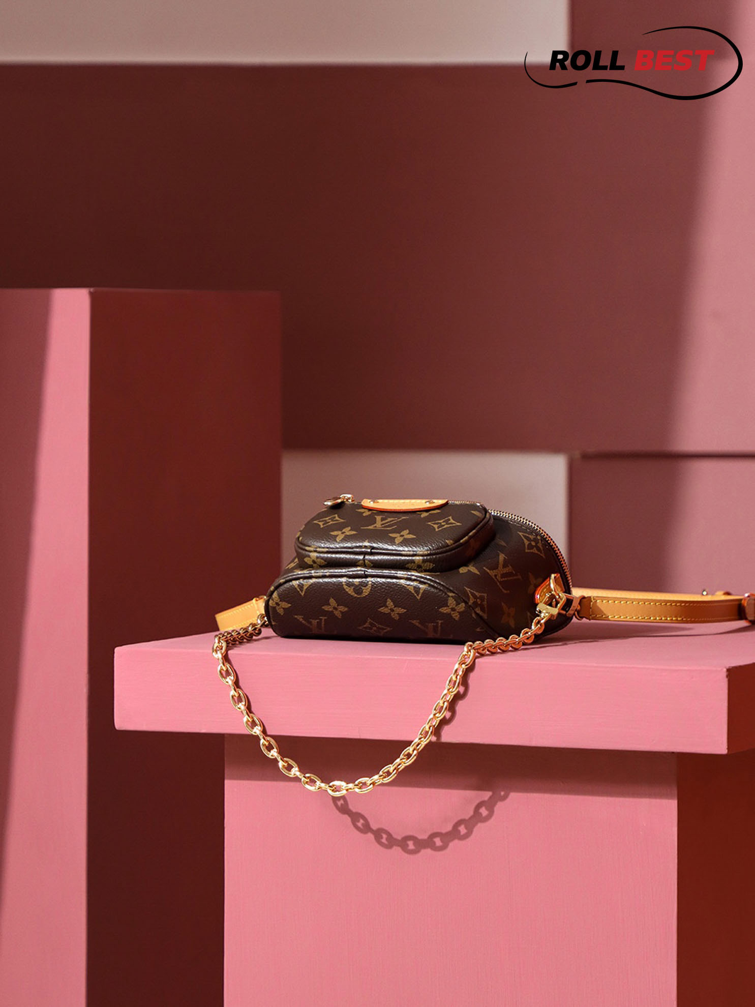 Túi Đeo Chéo Nữ Louis Vuitton LV Mini Bumbag Brown 