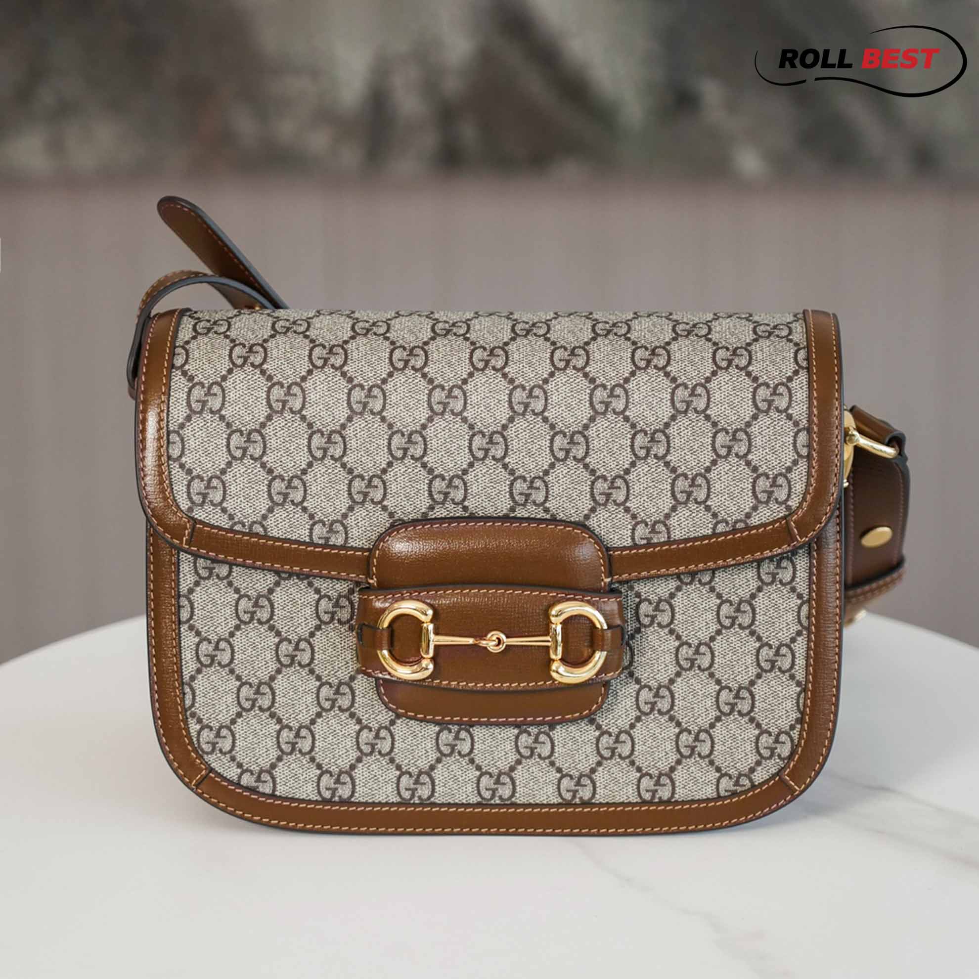 Túi Gucci 1955 Horsebit ‘Brown’ Viền Nâu