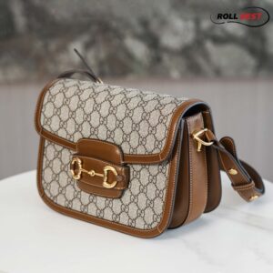 Túi Gucci 1955 Horsebit ‘Brown’ Viền Nâu