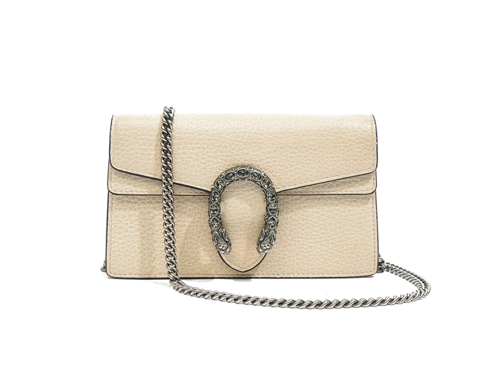 Túi Gucci Dionysus Small Grained Trắng Sliver