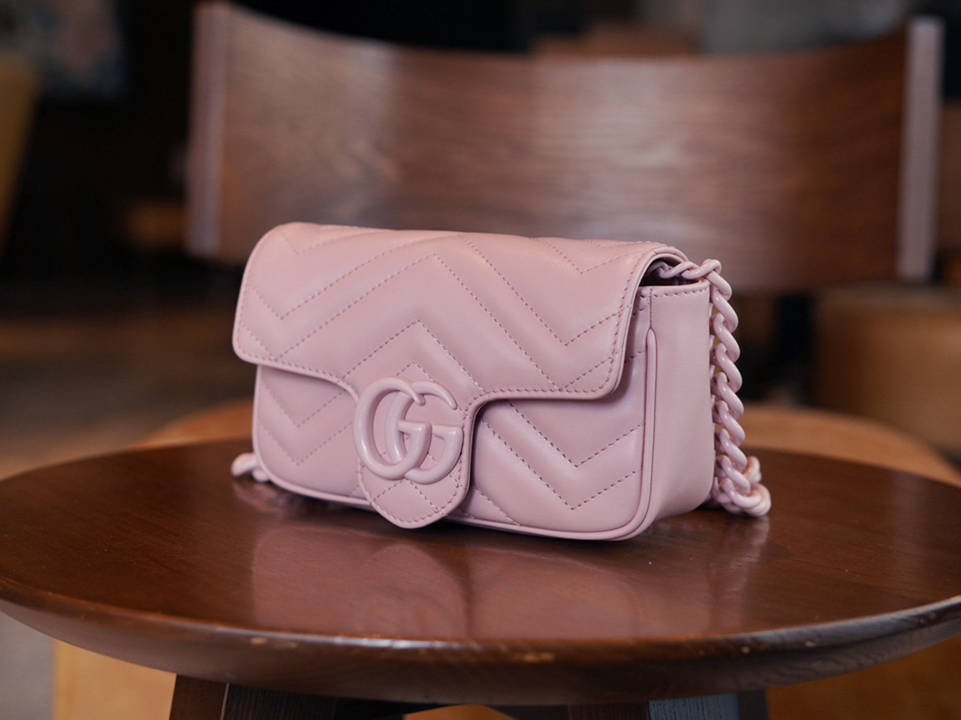 Túi Gucci GG Marmont Belt Bag In Light Pink