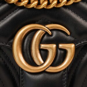 Túi Gucci GG Marmont Mini Bag Matelassé Black Leather