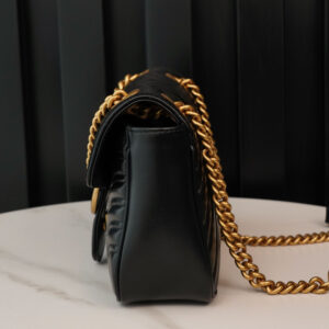 Túi Gucci GG Marmont Mini Bag Matelassé Black Leather