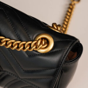 Túi Gucci GG Marmont Mini Bag Matelassé Black Leather