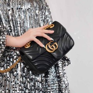 Túi Gucci GG Marmont Mini Bag Matelassé Black Leather