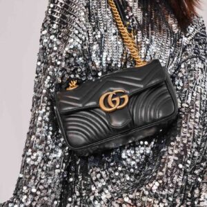 Túi Gucci GG Marmont Mini Bag Matelassé Black Leather