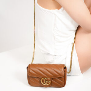Túi Gucci GG Marmont Mini Matelassé Shoulder Bag Brown
