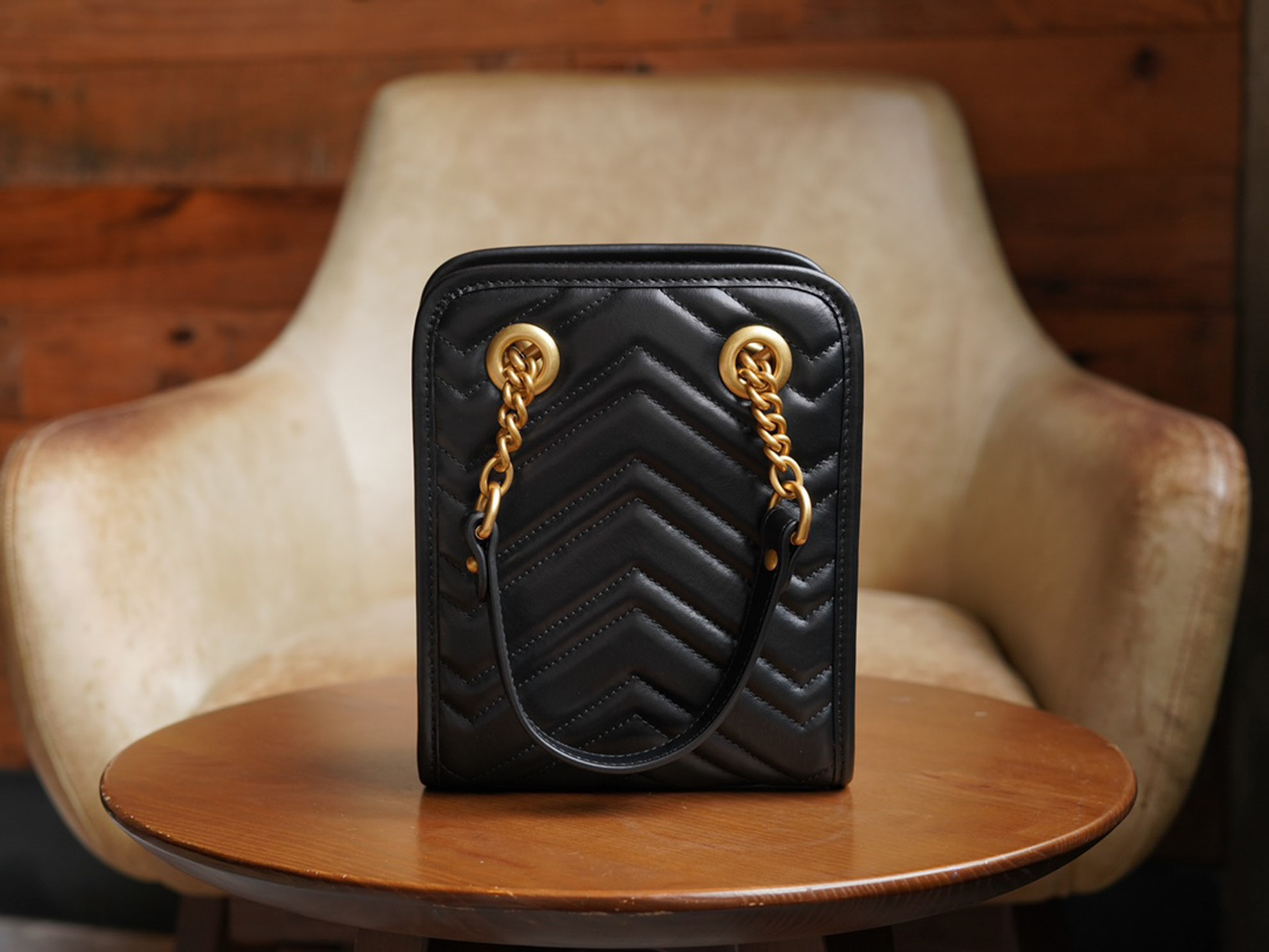 Túi Gucci GG Marmont Mini Shoulder Tote Bag Đen