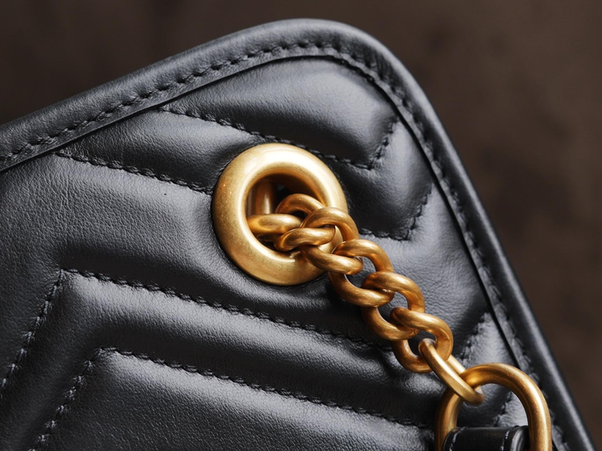 Túi Gucci GG Marmont Mini Shoulder Tote Bag Đen