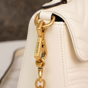 Túi Gucci Gg Marmont Mini Top Handle Bag White