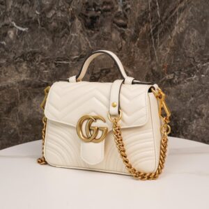 Túi Gucci Gg Marmont Mini Top Handle Bag White