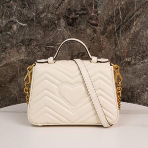 Túi Gucci Gg Marmont Mini Top Handle Bag White