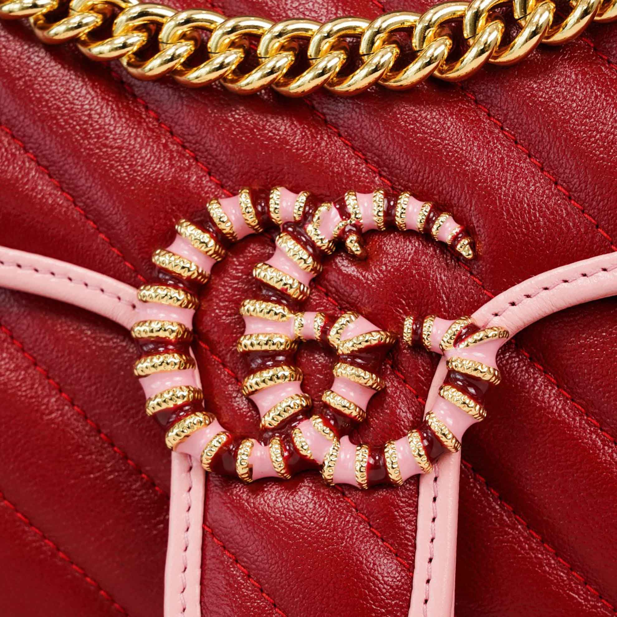 Túi Gucci GG Marmont small shoulder bag đỏ