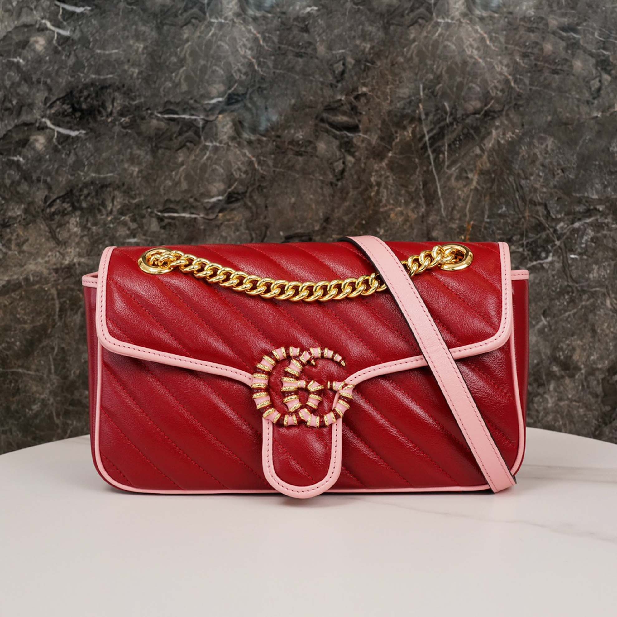 Túi Gucci GG Marmont small shoulder bag đỏ