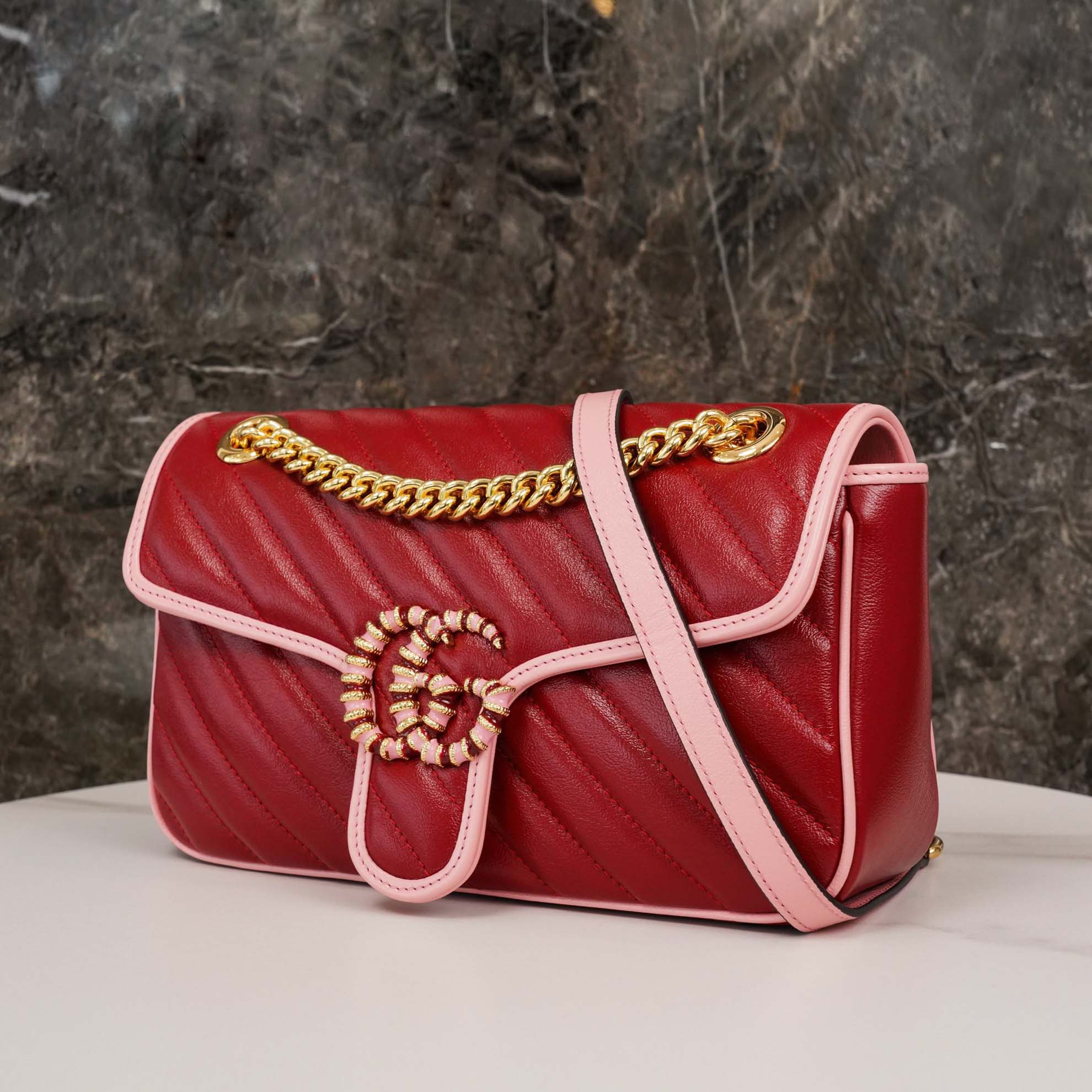 Túi Gucci GG Marmont small shoulder bag đỏ