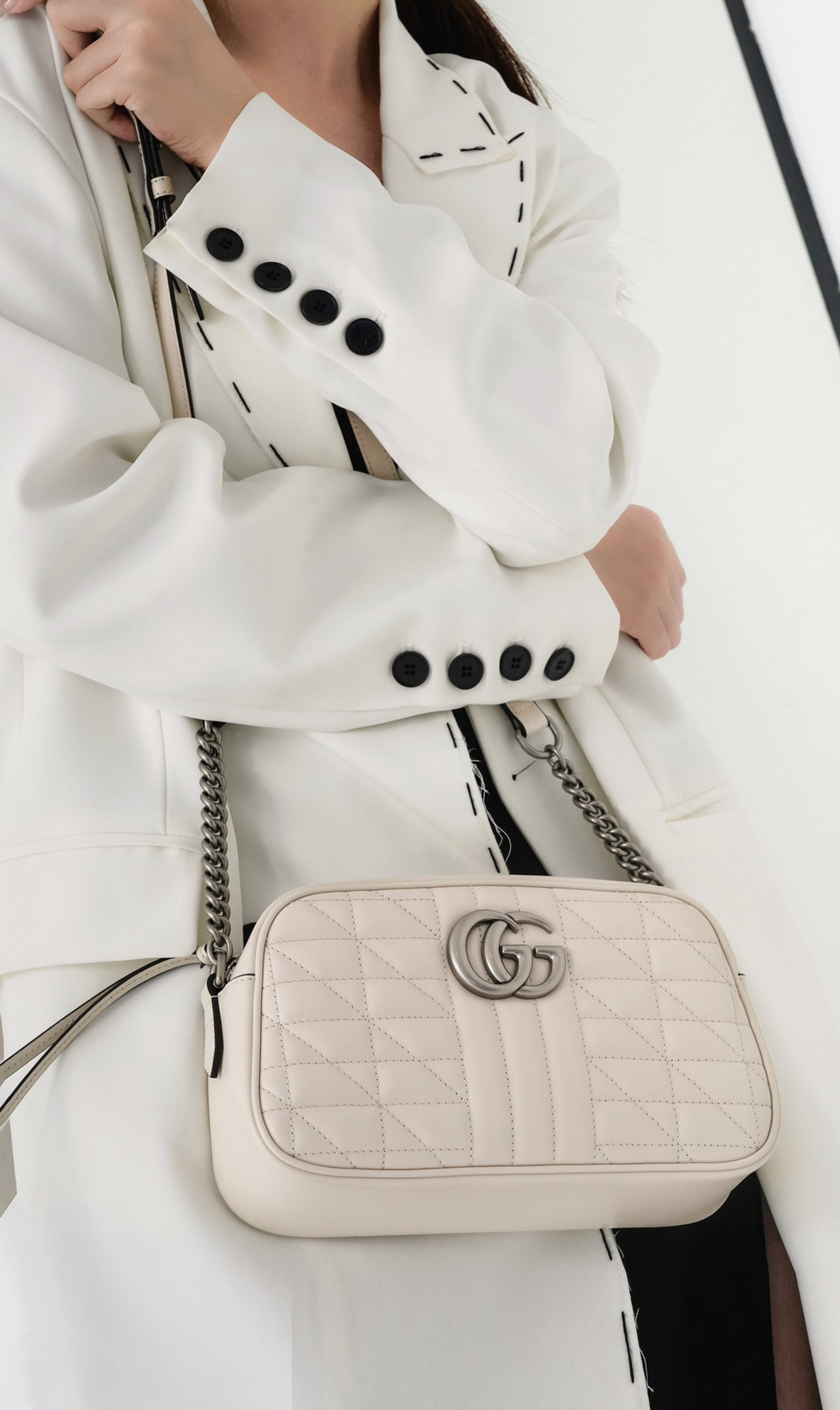Túi Gucci GG Marmont Small Shoulder Bag White