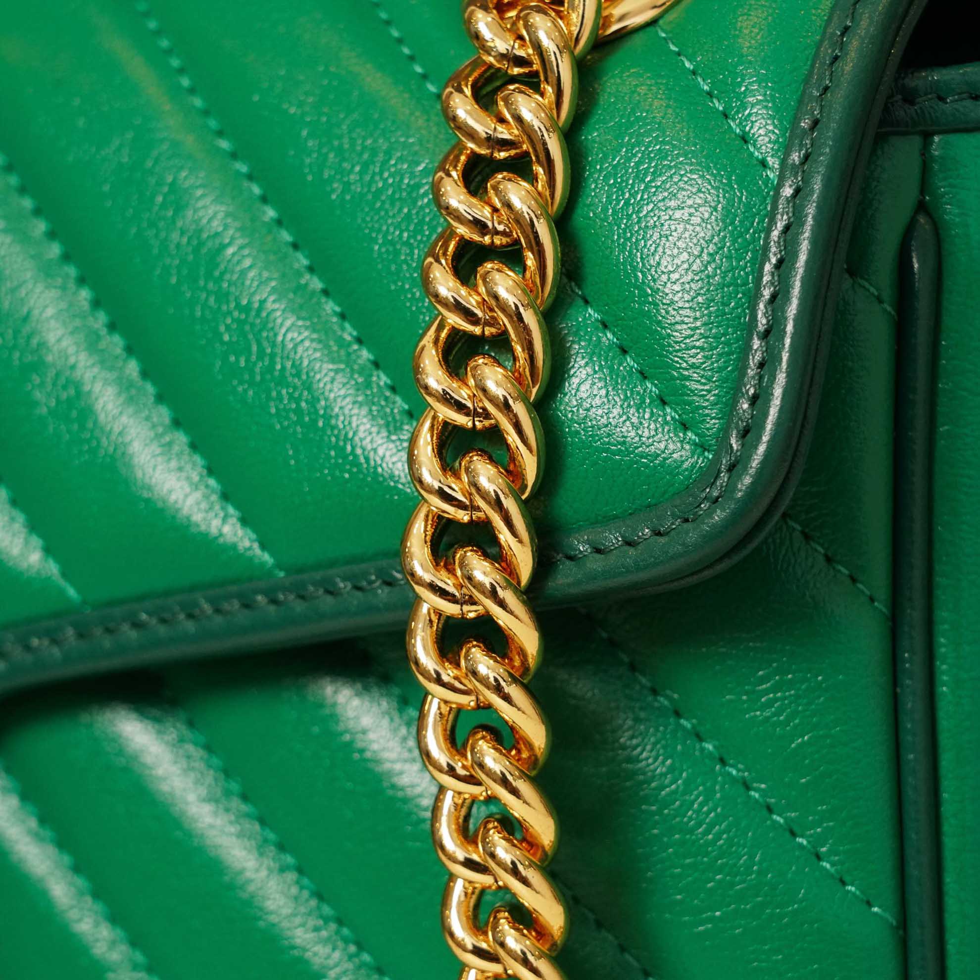 Túi Gucci GG Marmont small shoulder bag xanh lá