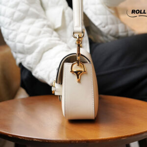 Túi Gucci Horsebit 1955 Mini White Leather