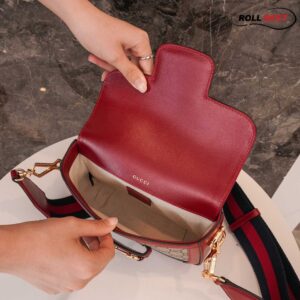 Túi Gucci Horsebit 1955 Shoulder Bag Đỏ GG Supreme