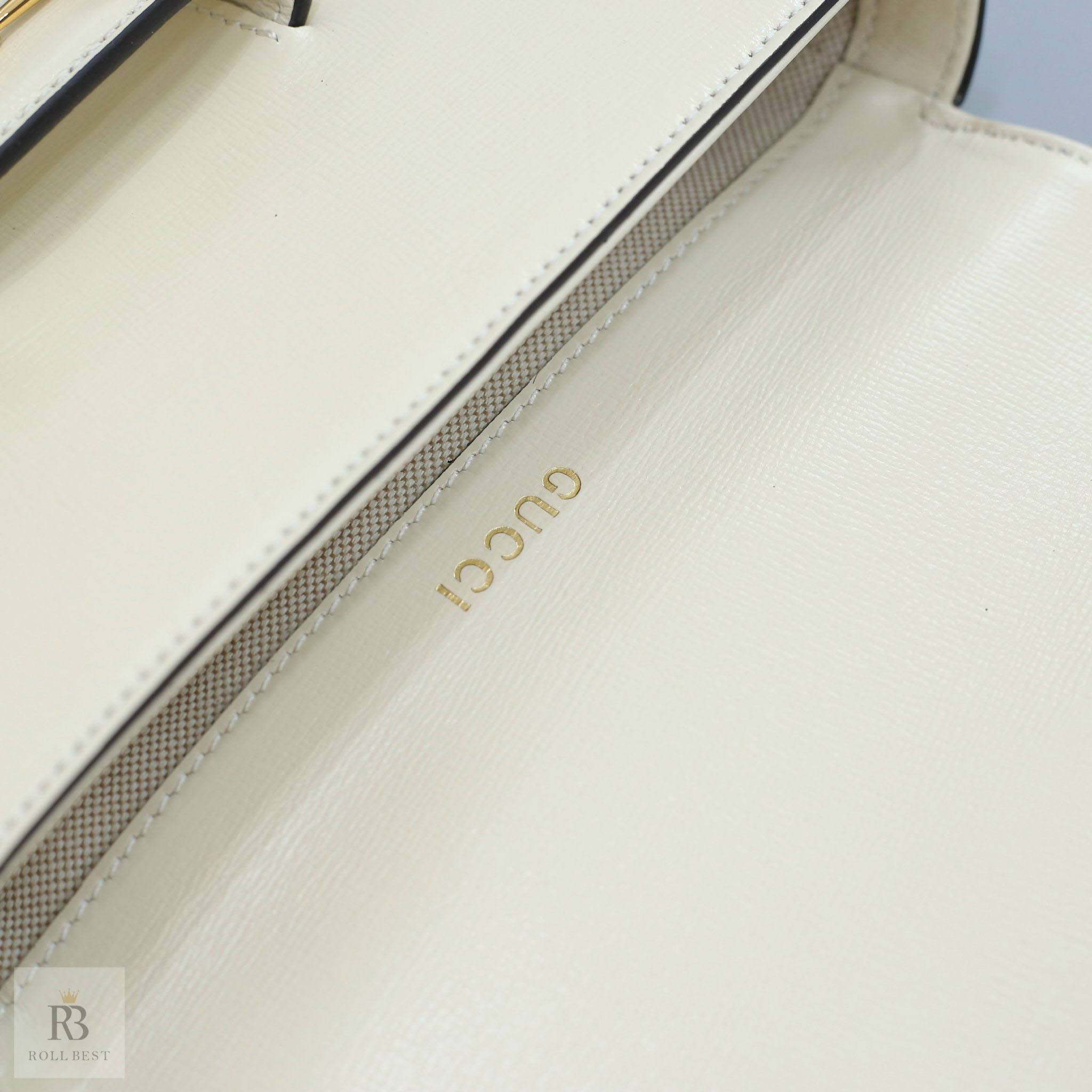 Túi Gucci Horsebit 1955 Shoulder White Leather