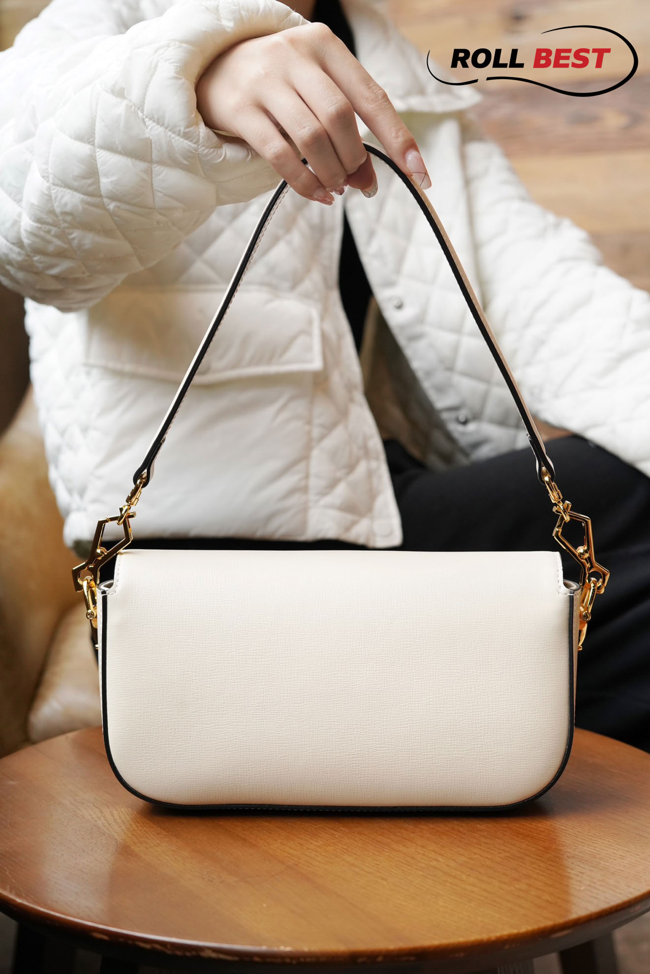 Túi Gucci Horsebit 1955 Shoulder White Leather