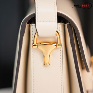Túi Gucci Horsebit 1955 Shoulder White Leather