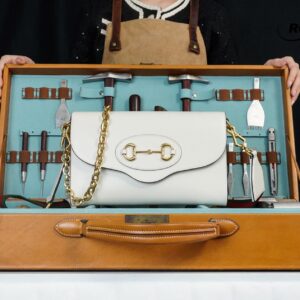 Túi Gucci Horsebit 1955 Small Bag White