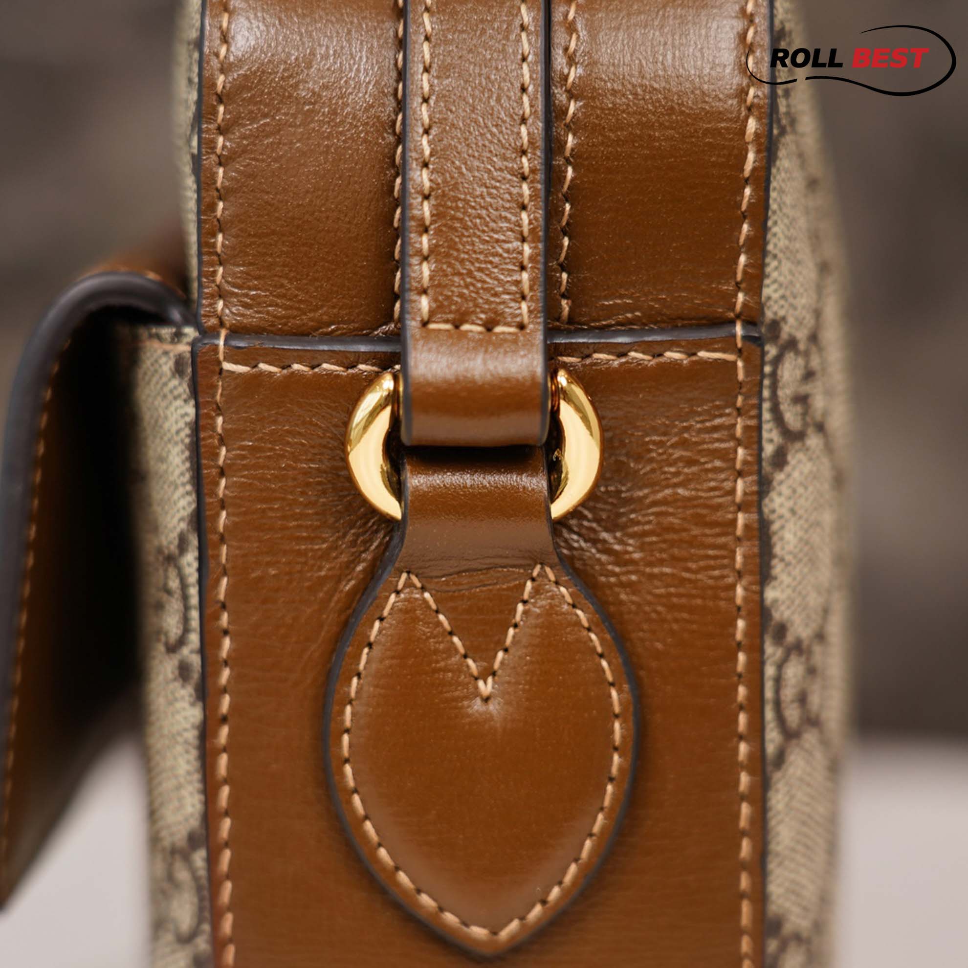 Túi Gucci Horsebit 1955 Small Shoulder Bag GG Canvas Brown Nâu