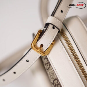 Túi Gucci Horsebit 1955 Small Shoulder Bag GG Canvas White