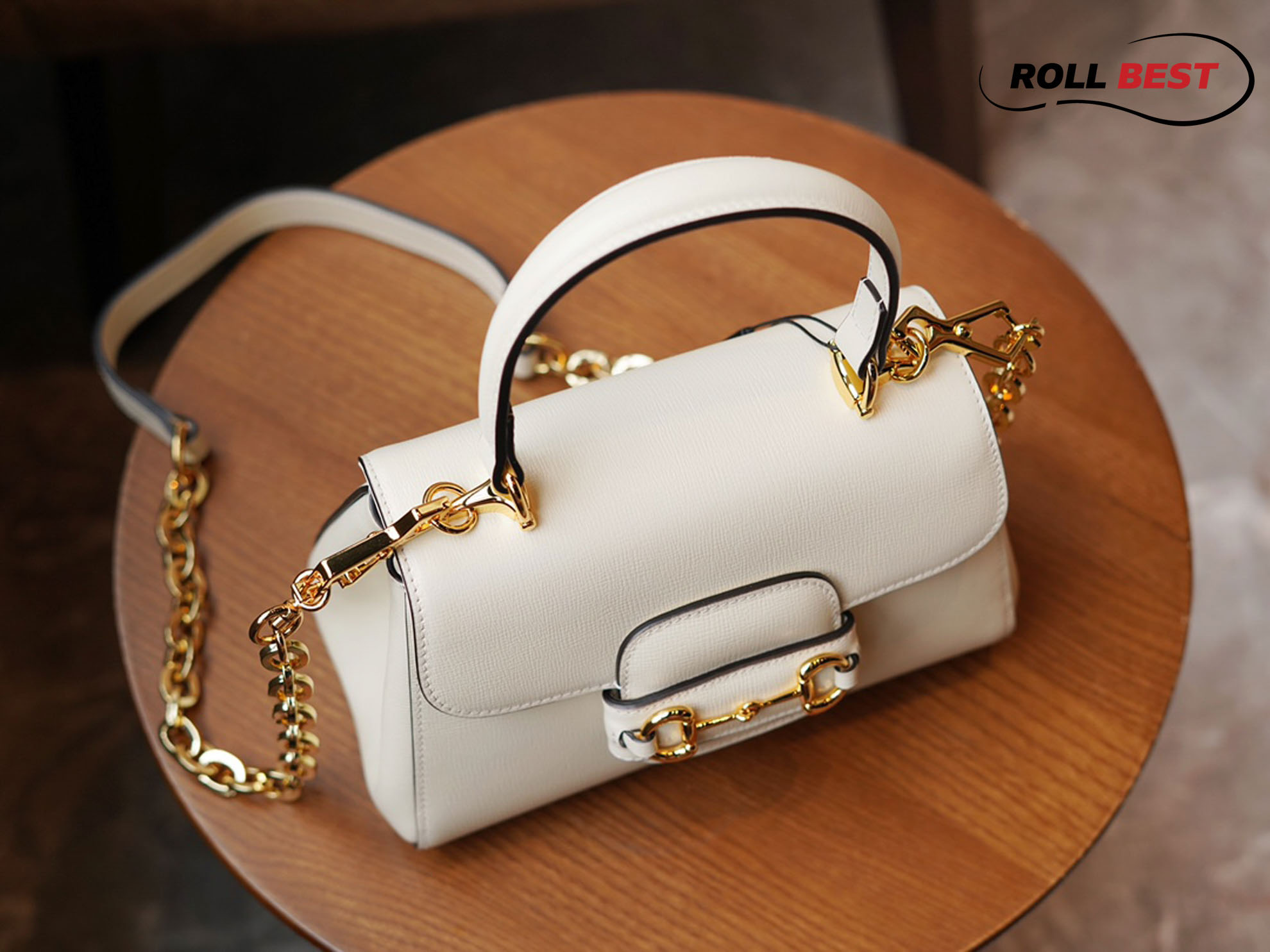 Túi Gucci Horsebit 1955 top handle bag White 