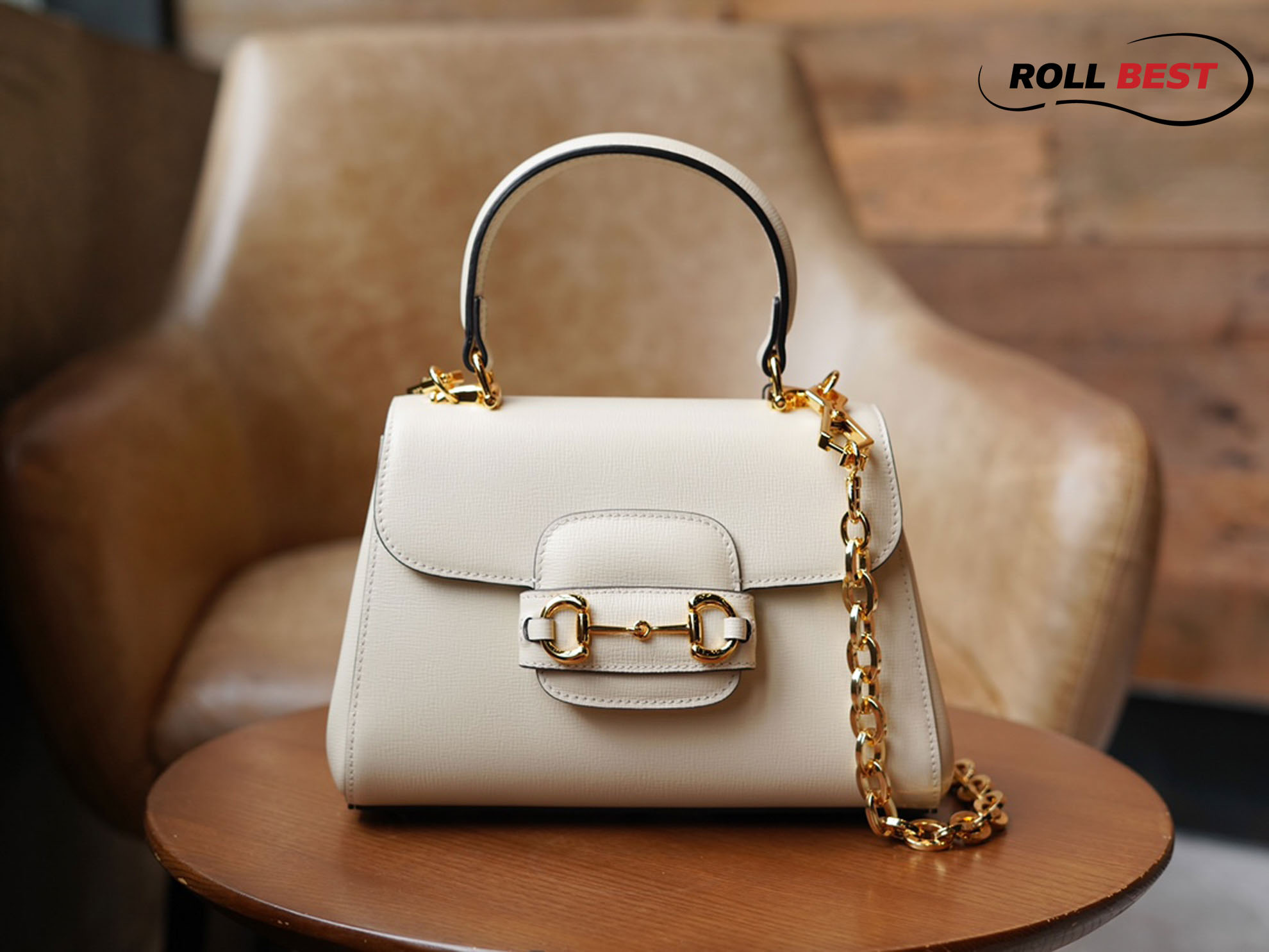 Túi Gucci Horsebit 1955 top handle bag White 