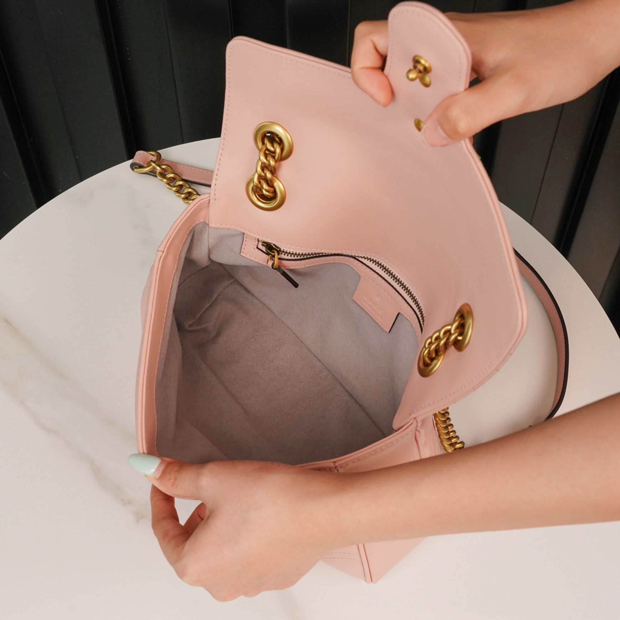 Túi Gucci Ladies GG Marmont Matelasse Shoulder Bag Pink
