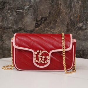 Túi Gucci Marmont Super Mini Bag in Red