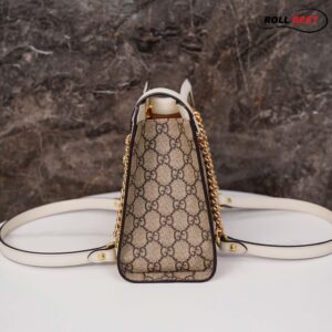 Túi Gucci Padlock GG Small Shoulder GG Supreme White Leather