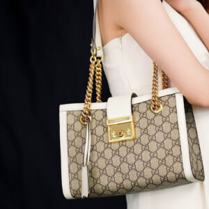 Túi Gucci Padlock GG Small Shoulder GG Supreme White Leather