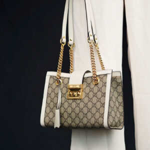 Túi Gucci Padlock GG Small Shoulder GG Supreme White Leather