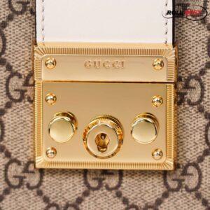 Túi Gucci Padlock GG Small Shoulder GG Supreme White Leather