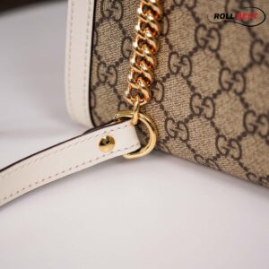 Túi Gucci Padlock GG Small Shoulder GG Supreme White Leather