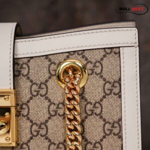 Túi Gucci Padlock GG Small Shoulder GG Supreme White Leather