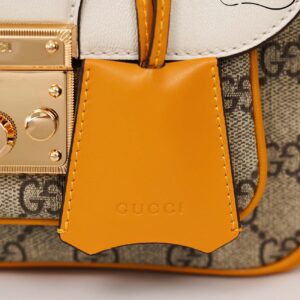 Túi Gucci Padlock Mini Bag Trắng Leather GG Canvas