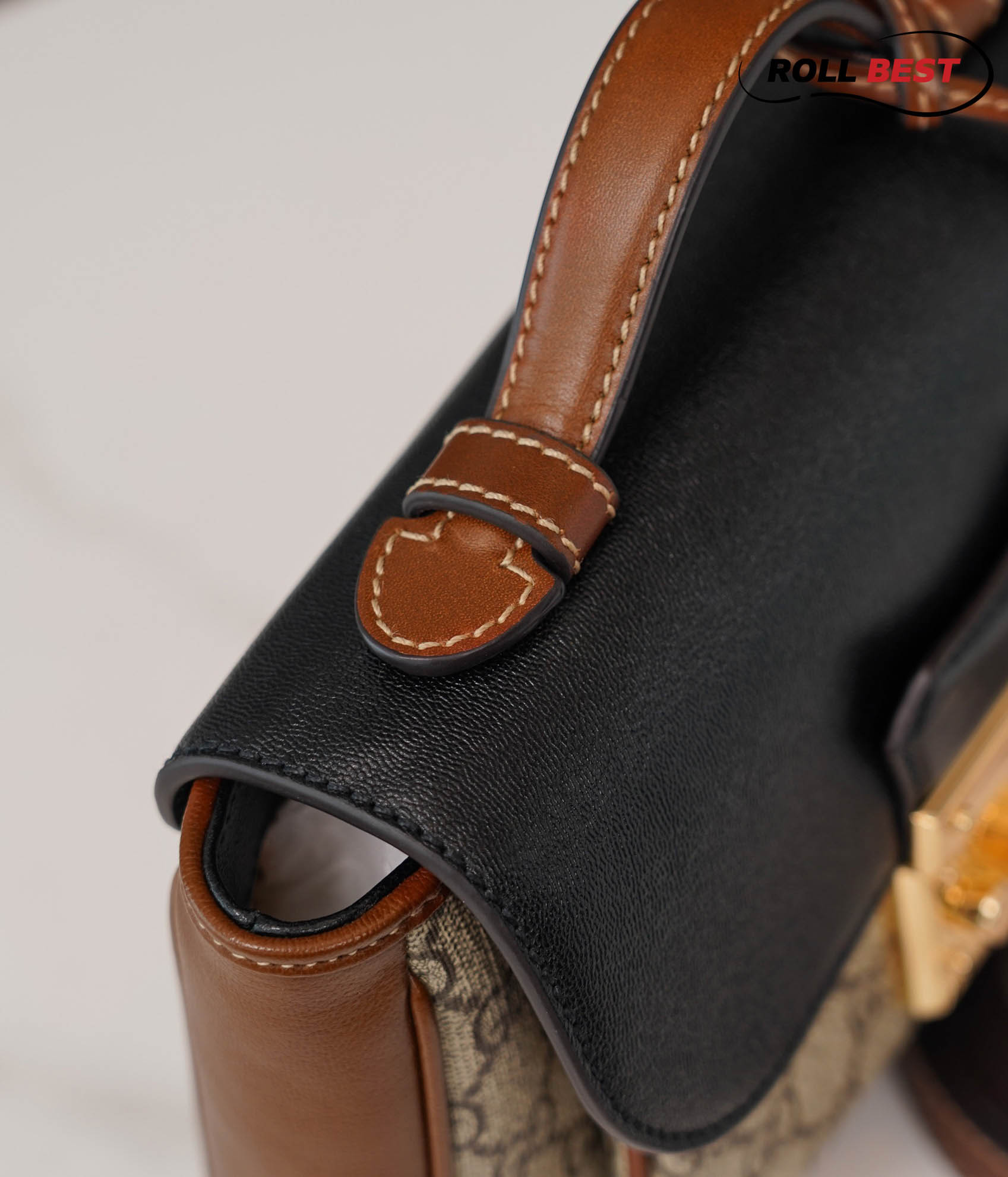 Túi Gucci Padlock Mini Black And Brown Leather
