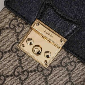 Túi Gucci Padlock Mini Phone Bag Đen Leather GG Canvas