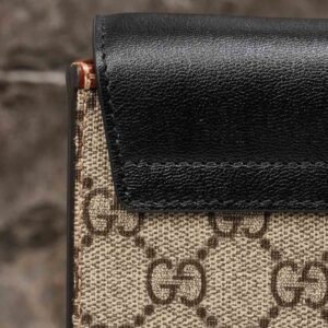 Túi Gucci Padlock Mini Phone Bag Đen Leather GG Canvas