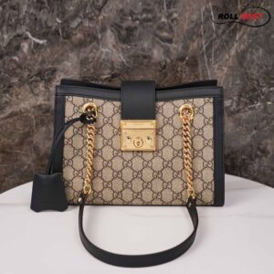 Túi Gucci Padlock Small GG Black Shoulder GG Supreme