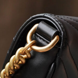 Túi Gucci Women's Black GG Marmont Matelassé Chain Mini Bag Black