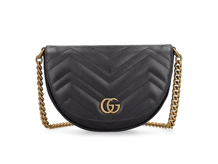 Túi Gucci Women's Black GG Marmont Matelassé Chain Mini Bag Black