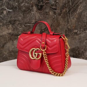 Túi Gucci Red GG Marmont Mini Top Handle Bag