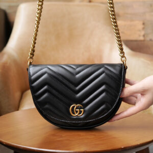 Túi Gucci Women's Black GG Marmont Matelassé Chain Mini Bag Black