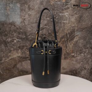 Túi Gucci Small Leather 1955 Horsebit Bucket Bag Black